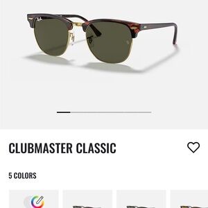 Ray-Ban Clubmaster Sunglasses with Black and Brown Frame